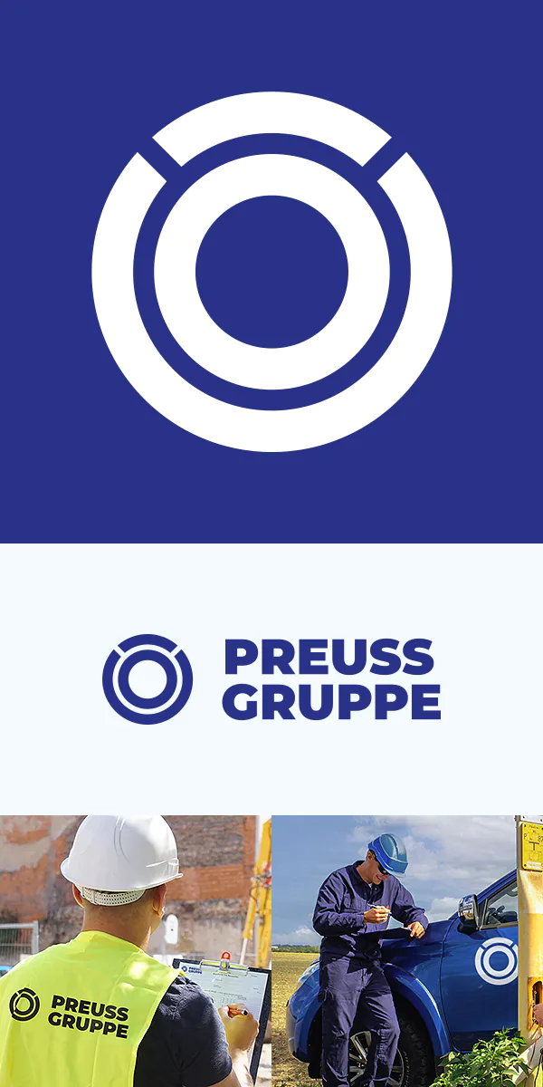 Das Ergebnis unserer Logoentwicklung für die PREUSS Gruppe.
