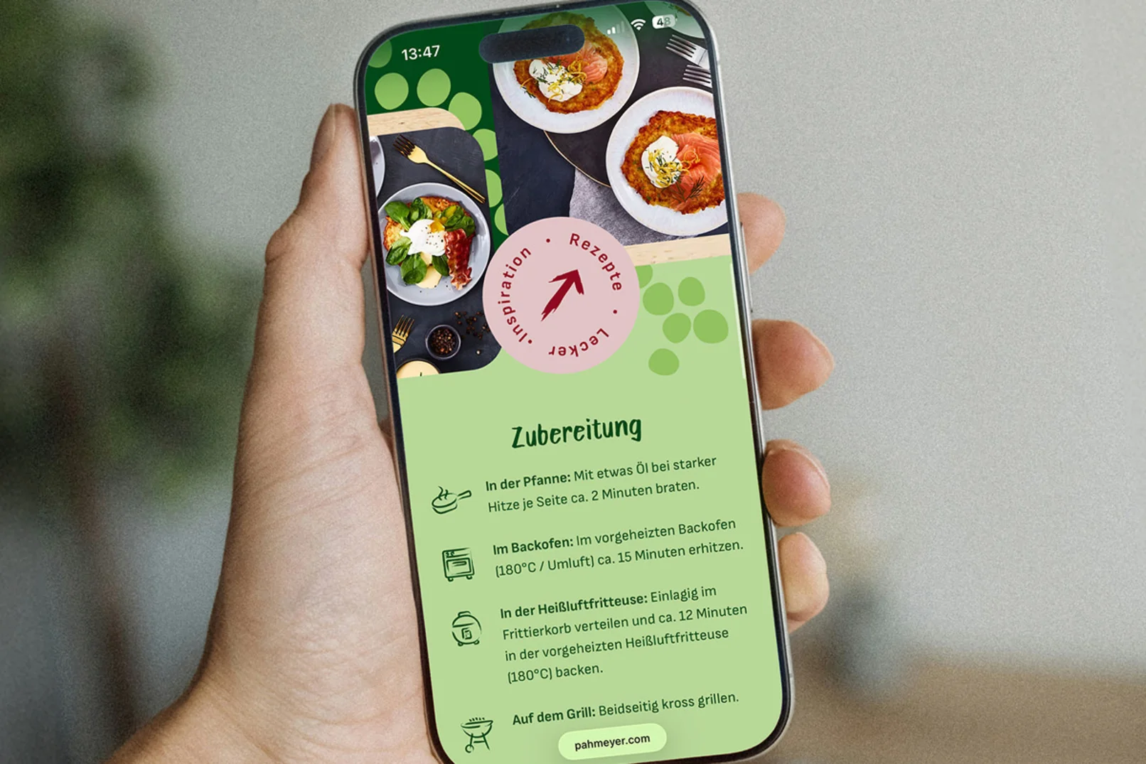 Handy mit mobiler Website von Pahmeyer