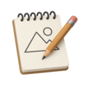 Icon zeigt einen Block und Stift